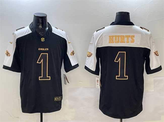 Men's Philadelphia Eagles #1 Jalen Hurts Black Gold New F.U.S.E. Vapor Untouchable Limited Stitched Jersey Dzhi,We sell and wholesale Men's Philadelphia Eagles #1 Jalen Hurts Black Gold New F.U.S.E. Vapor Untouchable Limited Stitched Jersey Dzhi on line form chian!